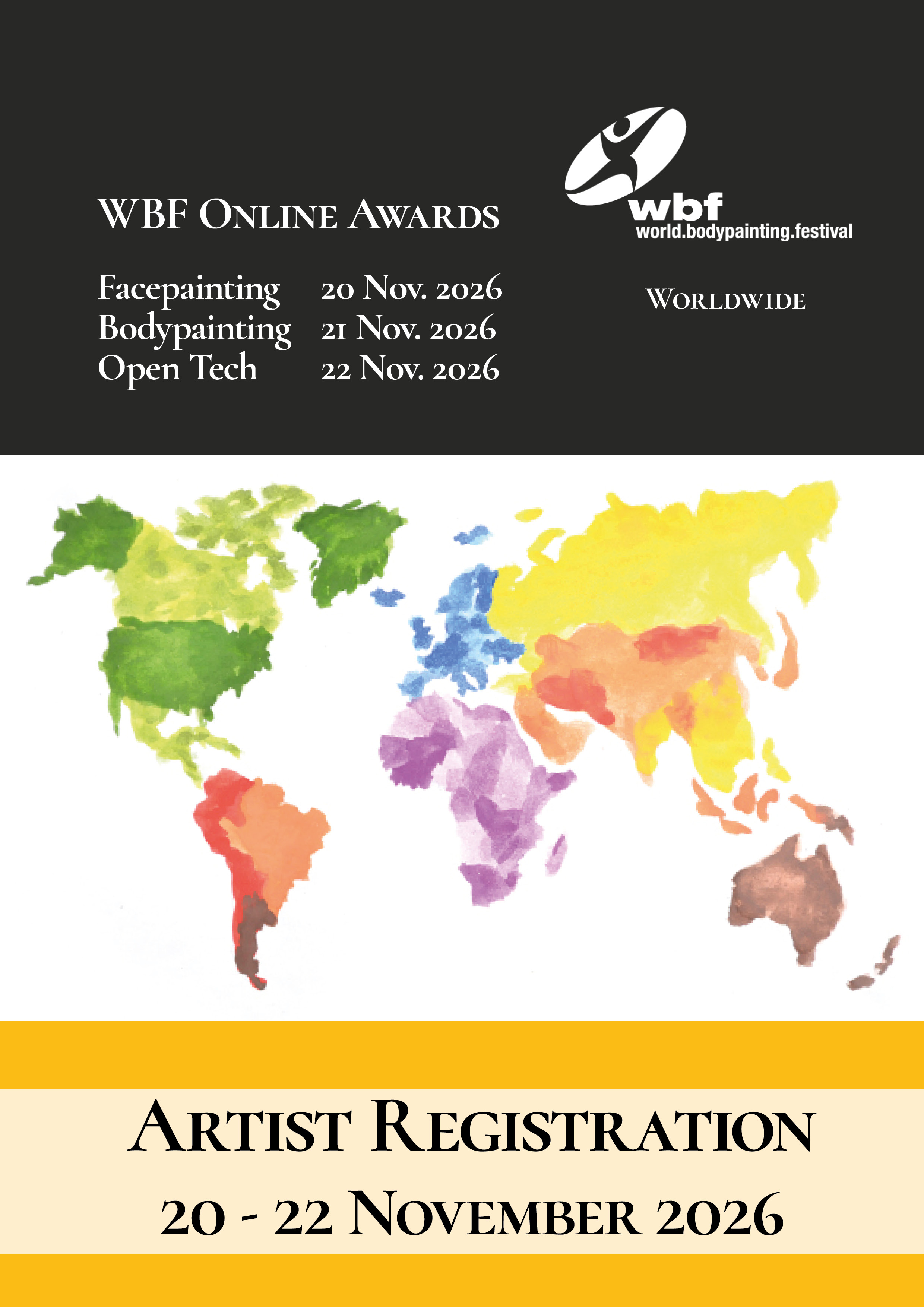 Timetable for the World Bodypainting Festival 